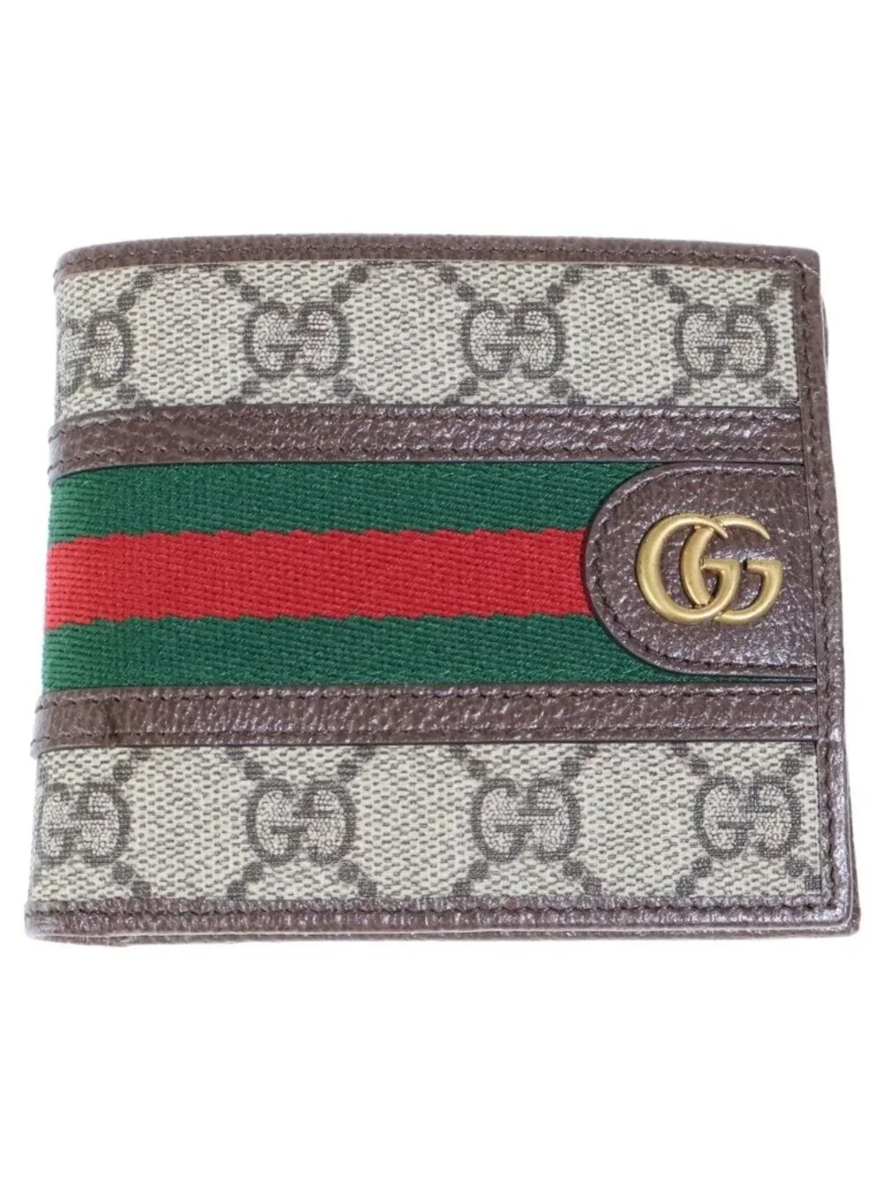 Gucci GG Supreme Ophidia Bifold Wallet Brown Beige